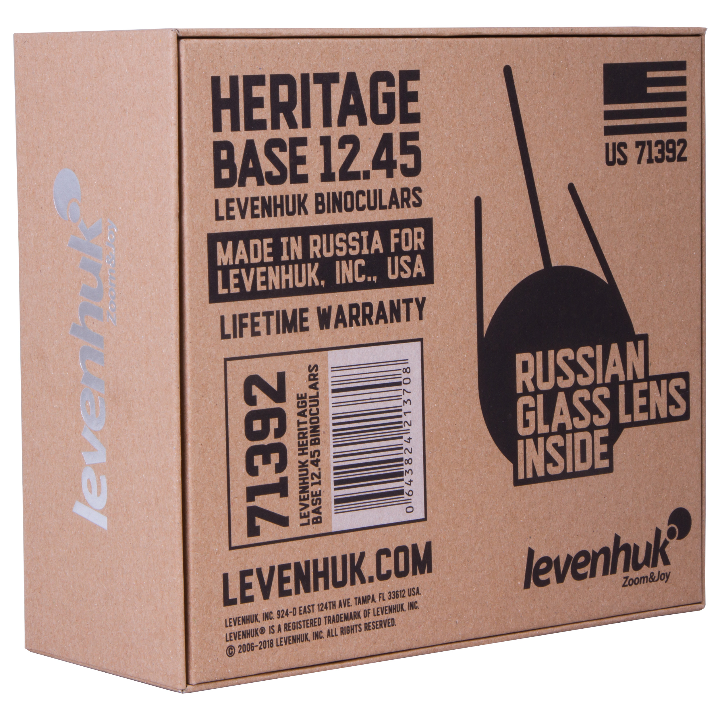 Caja de prismáticos Levenhuk Heritage Base 12x45, 71392